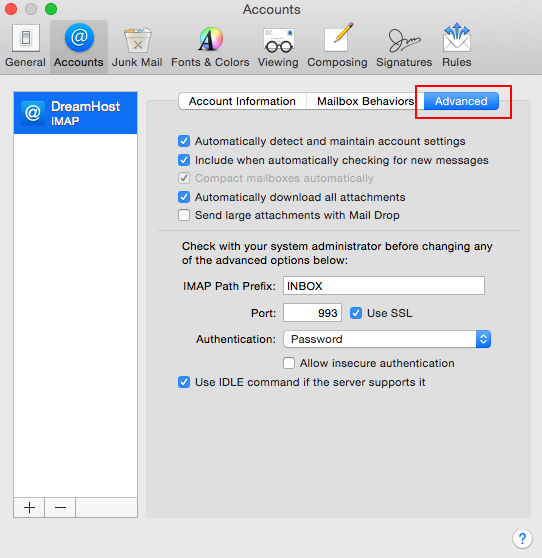 Telstra imap settings for mac mail